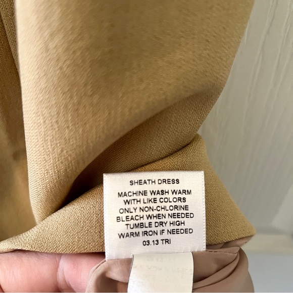 Exclusively for Mary Kay by Twinhill Camel Sleeveless MidLength Sheath Dress 12P - Picture 7 of 11